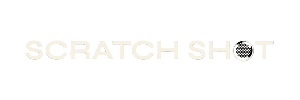 Logo with 'Scratch Shot' text on a white background